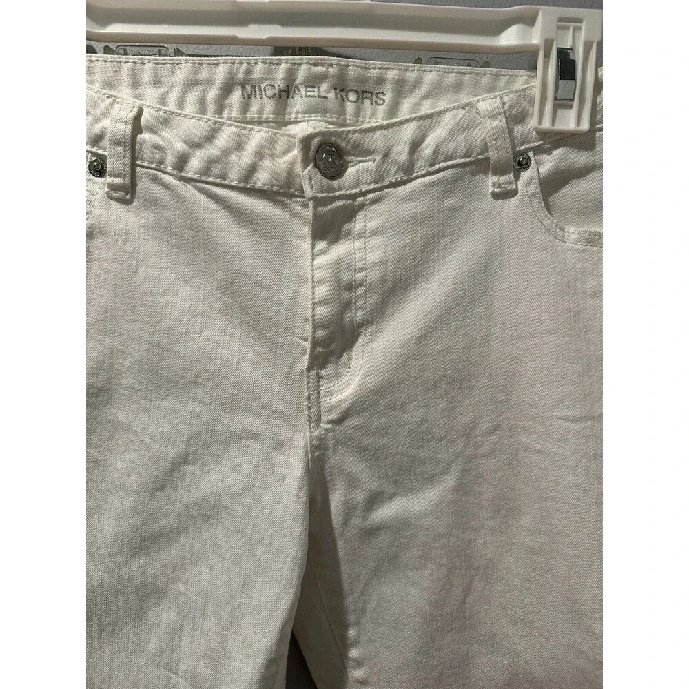 Michael Kors White Stretch Pants RN 111818 CA 45885 Used Women's Size 6